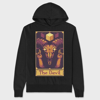 Pixelart Tarot Card the Devil, Унисекс Мъжко Суичър