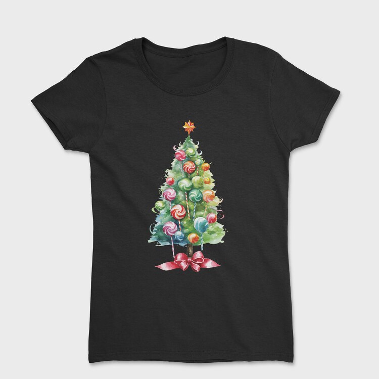 Candy Christmas Tree, Women's T-Shirt