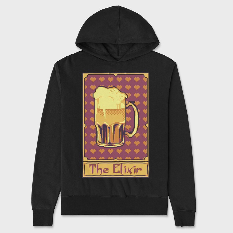Pixelart Tarot Card the Elixir, Unisex Men's Hoodie