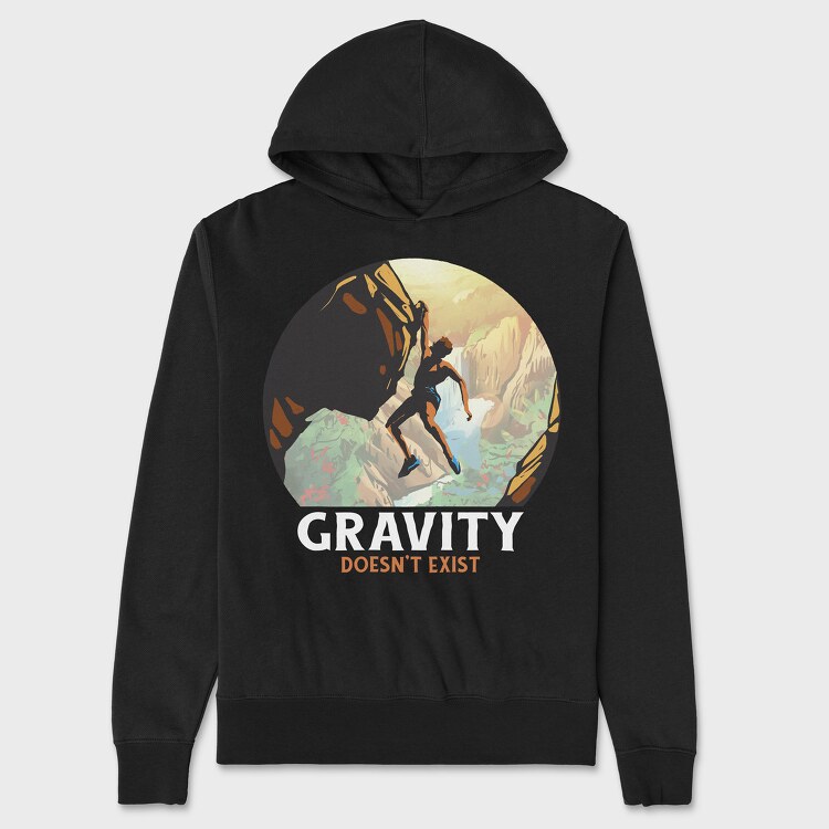 Rock Climbing Gravity, Unisex Men's Hoodie