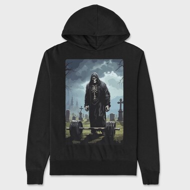 Skeleton Deadlifting, Unisex Men's Hoodie