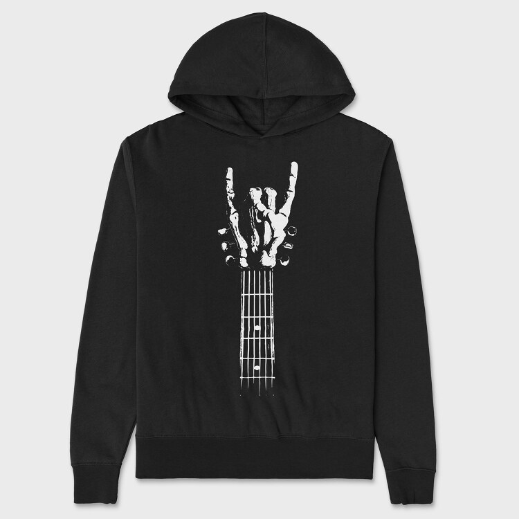 Rock Hand Guitar, Unisex Men's Hoodie