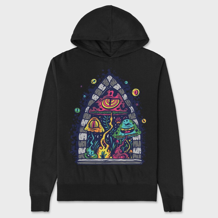 Trippy Shrooms, Унисекс Мъжко Суичър