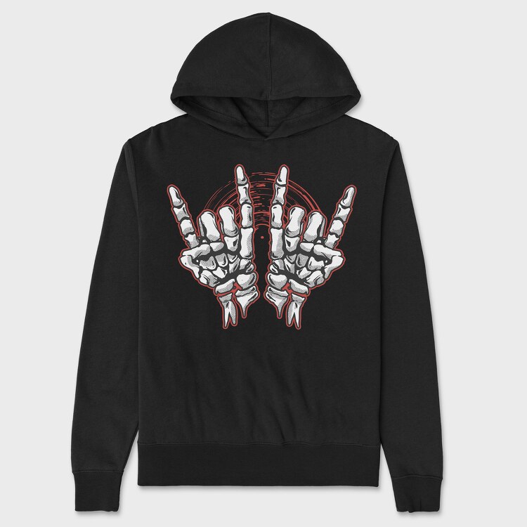 Rock Skeleton Hands, Unisex Men's Hoodie