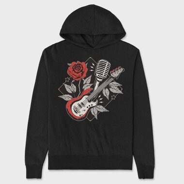 Rockabilly, Unisex Men's Hoodie