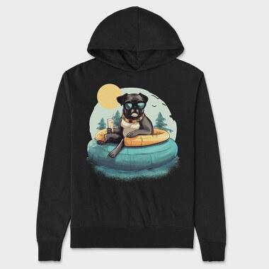 Pool Dog Summer, Unisex Men's Hoodie