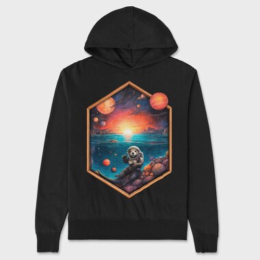 Otter Astronaut, Unisex Men's Hoodie