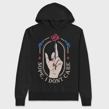 Nope I Dont Care, Unisex Men's Hoodie