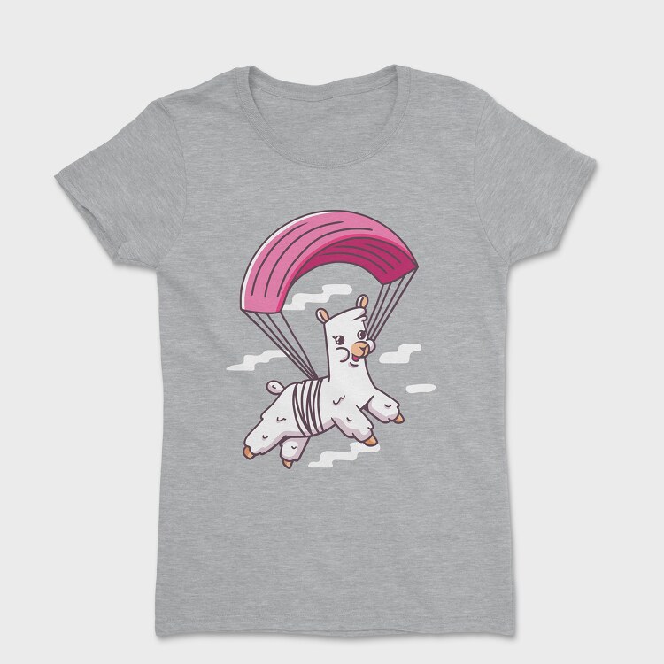 Skydiving Alpaca, Women's T-Shirt