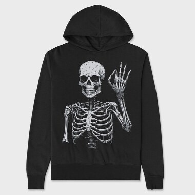 Skeleton Ok Sign, Унисекс Мъжко Суичър
