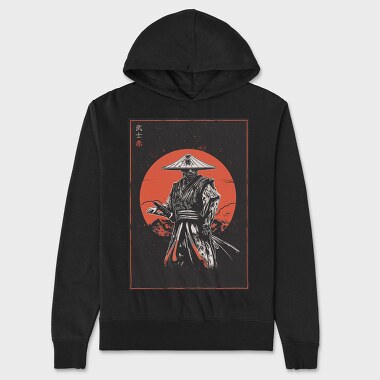 Samurai Red Sun, Unisex Men's Hoodie
