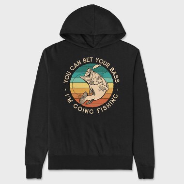 Retro Bass Fishing Quote, Unisex Men's Hoodie