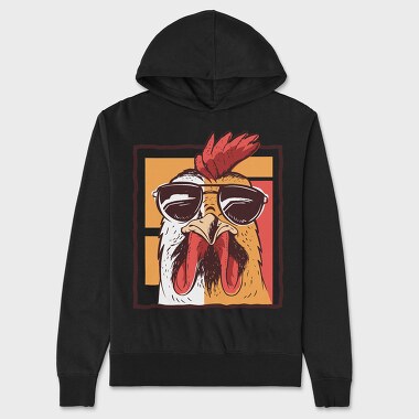 Chicken Glasses, Unisex Men's Hoodie