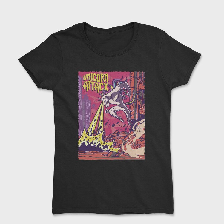 Unicorn Attack, Women's T-Shirt