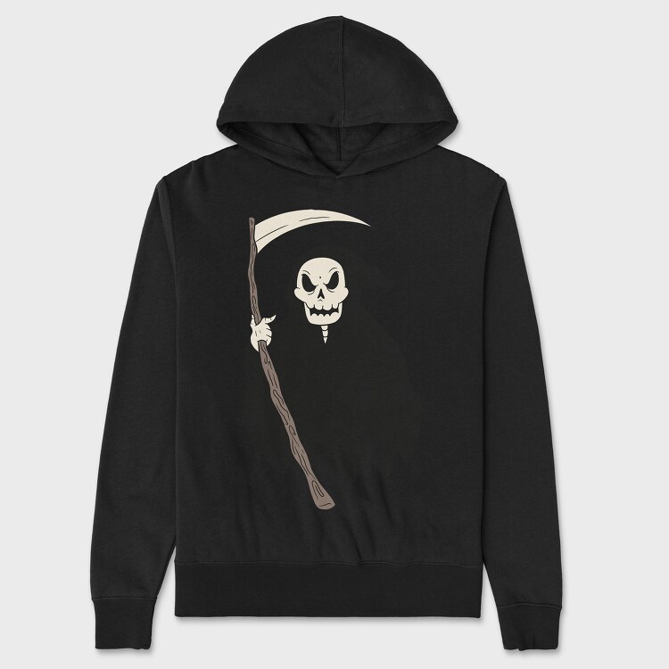 Grim Reaper Skull, Unisex Men's Hoodie