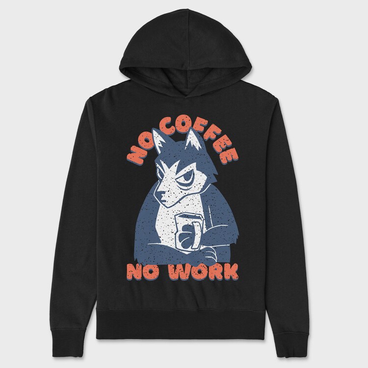 Husky No Coffee No Work, Унисекс Мъжко Суичър