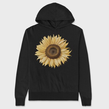 Sunflower Detailed, Unisex Men's Hoodie