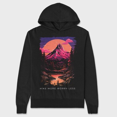 Purple Mountain Hike, Unisex Men's Hoodie