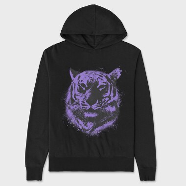 Purple Tiger, Unisex Men's Hoodie