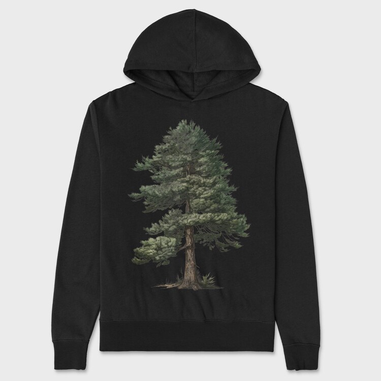Tree Detailed, Unisex Men's Hoodie