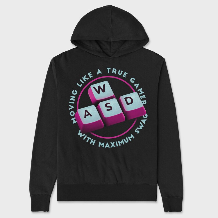 Moving Live a True Gamer, Unisex Men's Hoodie