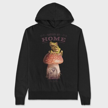 Nature Is My Home Frog, Unisex Men's Hoodie