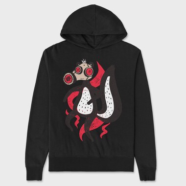 Skunk With Gas Mask, Unisex Men's Hoodie