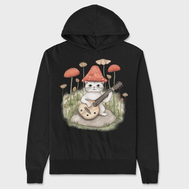 Shroom Hat Cat, Unisex Men's Hoodie