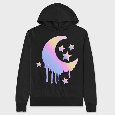 Pastel Moon, Unisex Men's Hoodie