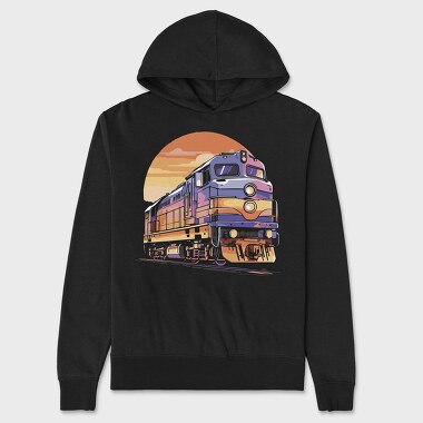 Retro Train, Unisex Men's Hoodie