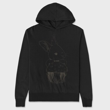 Rabbit and Mushroom, Unisex Men's Hoodie