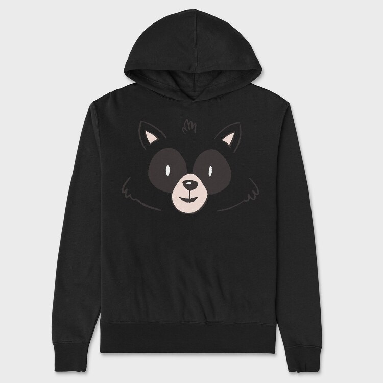 Raccoon Face, Unisex Men's Hoodie