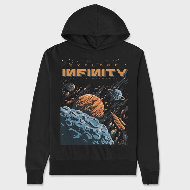 Explore Infinity Settle Anywhere, Unisex Men's Hoodie