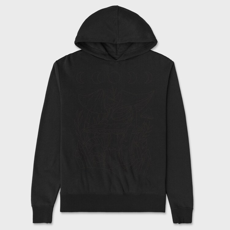 Mushroom Crystals Moon, Unisex Men's Hoodie