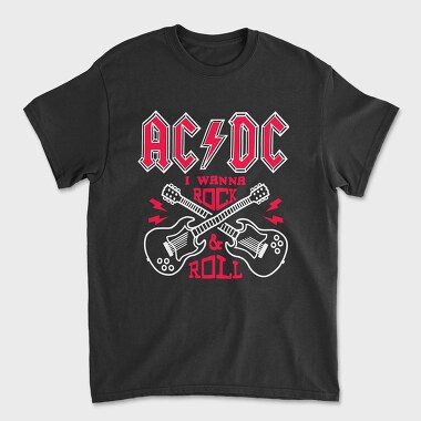 Унисекс Мъжка Тениска, AC DC
