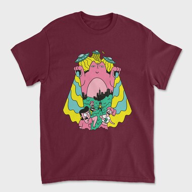 Alien Cat Ufo, Unisex Men's T-Shirt