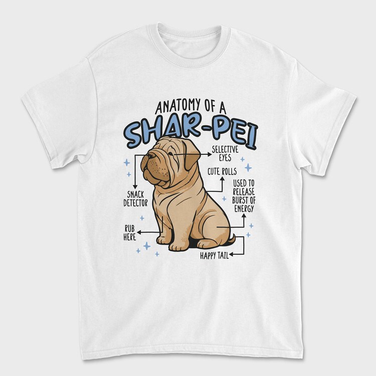 Anatomy of a Sharpei, Унисекс Мъжка Тениска
