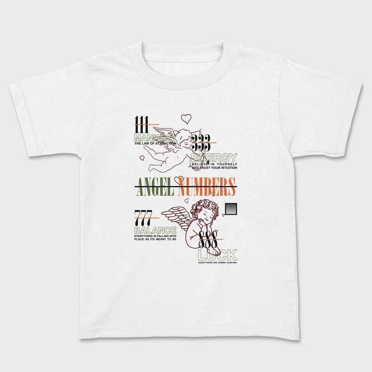 Angel Numbers 1, Kids' T-Shirt