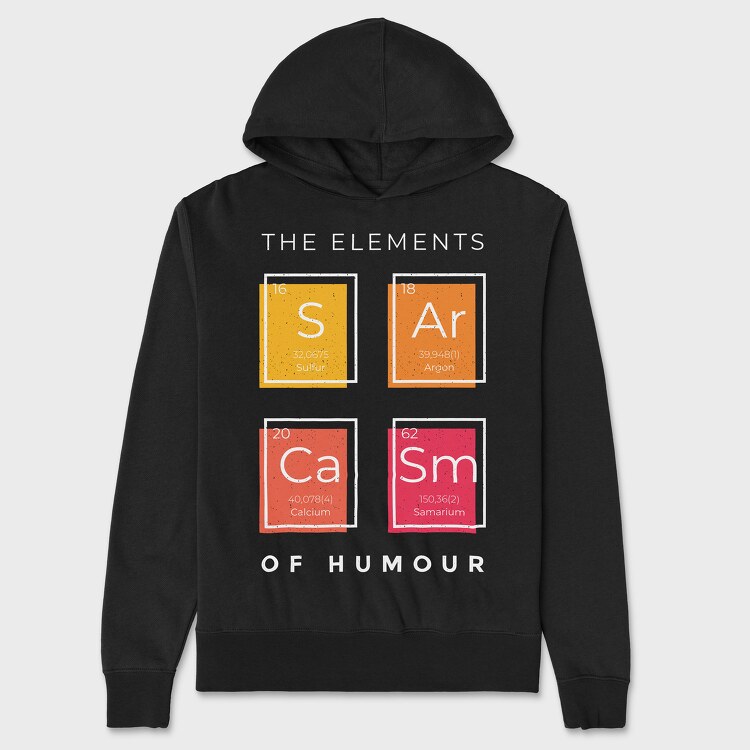 The Elements of Humour, Unisex Men's Hoodie