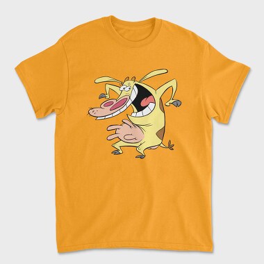 Унисекс Мъжка Тениска, Cartoon Retro Cow and Chicken 3