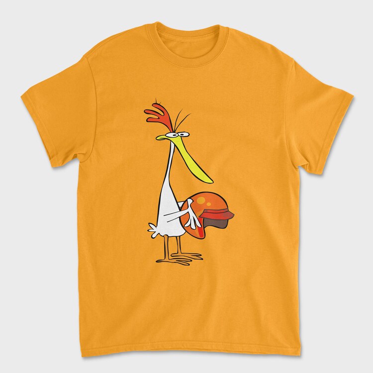 Cartoon Retro Cow and Chicken 5, Unisex Men's T-Shirt