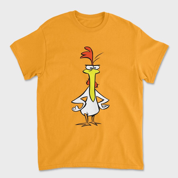 Cartoon Retro Cow and Chicken 6, Unisex Men's T-Shirt