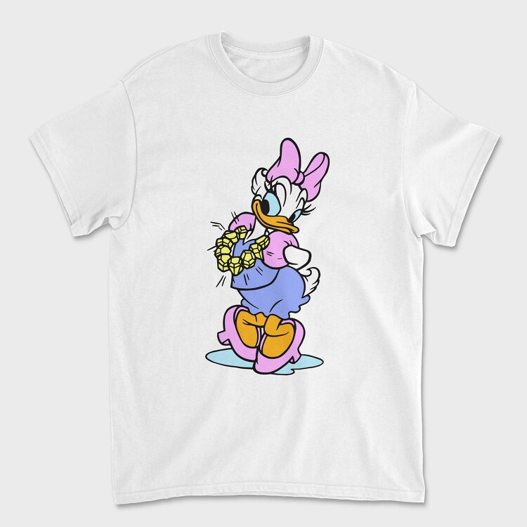 Cartoon Retro Daisy Duck 5, Unisex Men's T-Shirt