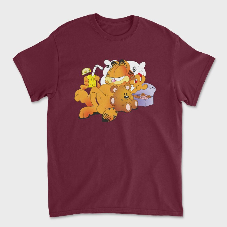 Cartoon Retro Garfield 4, Унисекс Мъжка Тениска