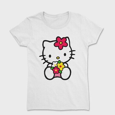 Cartoon Retro Hello Kitty 4, Дамска Тениска
