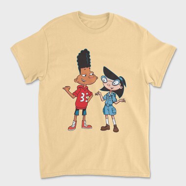 Cartoon Retro Hey Arnold 2, Unisex Men's T-Shirt