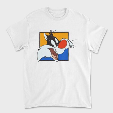 Cartoon Retro Silvestre 2, Унисекс Мъжка Тениска