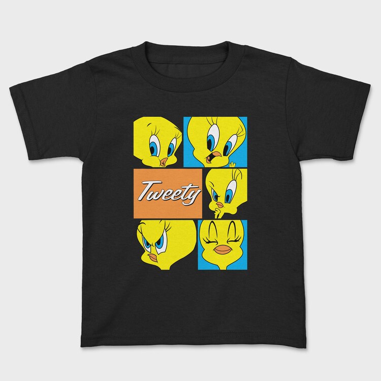 Cartoon Retro Tweety 1, Kids' T-Shirt