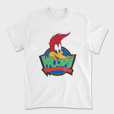 Cartoon Retro Woody Woodpecker 3, Unisex Men's T-Shirt
