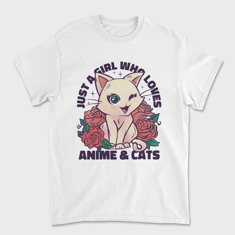 Cat Kawaii Anime Quote, Unisex Men's T-Shirt